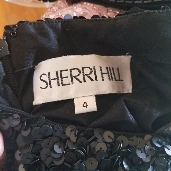 SHERRI HILL BLACK SEQUIN HOMECOMING/PROM DRESS - Picture 5 of 9